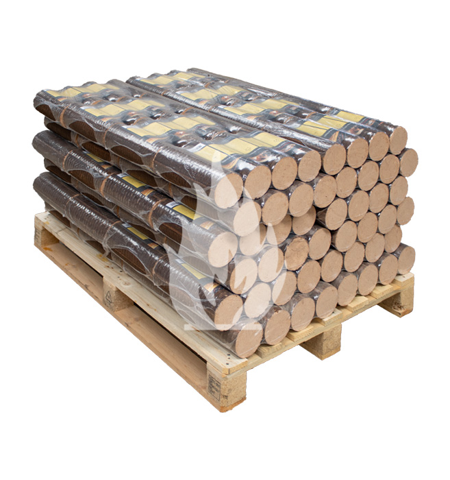 Halve pallet 48 pakken van 10 kg Pollmeier Premium Plus briketten
